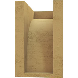 Ekena Millwork - CORUR055X08X08HUNRCPR - Timberthane Faux Wood Corbel, Huntington Style, 5 1/2"W x 8"D x 8"H, Primed Tan