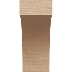 Ekena Millwork - CORUR055X08X12HUNRCPR - Timberthane Faux Wood Corbel, Huntington Style, 5 1/2"W x 8"D x 12"H, Primed Tan