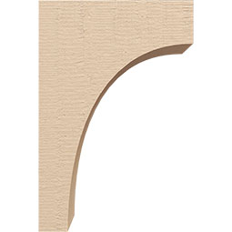 Ekena Millwork - CORUR055X08X12HUNRCPR - Timberthane Faux Wood Corbel, Huntington Style, 5 1/2"W x 8"D x 12"H, Primed Tan