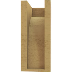 Ekena Millwork - CORUR055X08X12HUNRCPR - Timberthane Faux Wood Corbel, Huntington Style, 5 1/2"W x 8"D x 12"H, Primed Tan