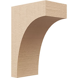 Ekena Millwork - CORUR055X08X12HUNRCPR - Timberthane Faux Wood Corbel, Huntington Style, 5 1/2"W x 8"D x 12"H, Primed Tan