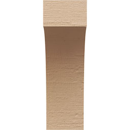 Ekena Millwork - CORUR055X08X16HUNRCPR - Timberthane Faux Wood Corbel, Huntington Style, 5 1/2"W x 8"D x 16"H, Primed Tan