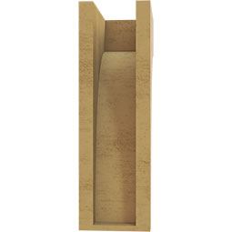 Ekena Millwork - CORUR055X08X16HUNRCPR - Timberthane Faux Wood Corbel, Huntington Style, 5 1/2"W x 8"D x 16"H, Primed Tan