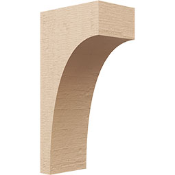 Ekena Millwork - CORUR055X08X16HUNRCPR - Timberthane Faux Wood Corbel, Huntington Style, 5 1/2"W x 8"D x 16"H, Primed Tan