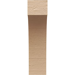 Ekena Millwork - CORUR055X08X20HUNRCPR - Timberthane Faux Wood Corbel, Huntington Style, 5 1/2"W x 8"D x 20"H, Primed Tan