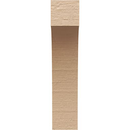 Ekena Millwork - CORUR055X08X24HUNRCPR - Timberthane Faux Wood Corbel, Huntington Style, 5 1/2"W x 8"D x 24"H, Primed Tan