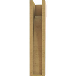 Ekena Millwork - CORUR055X08X24HUNRCPR - Timberthane Faux Wood Corbel, Huntington Style, 5 1/2"W x 8"D x 24"H, Primed Tan