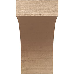 Ekena Millwork - CORUR055X10X10HUNRCPR - Timberthane Faux Wood Corbel, Huntington Style, 5 1/2"W x 10"D x 10"H, Primed Tan