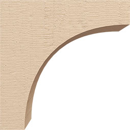 Ekena Millwork - CORUR055X10X10HUNRCPR - Timberthane Faux Wood Corbel, Huntington Style, 5 1/2"W x 10"D x 10"H, Primed Tan