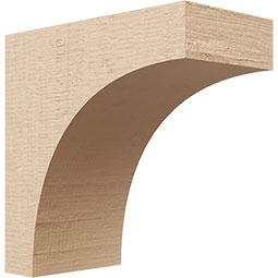 Ekena Millwork - CORUR055X10X10HUNRCPR - Timberthane Faux Wood Corbel, Huntington Style, 5 1/2"W x 10"D x 10"H, Primed Tan