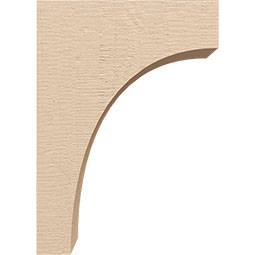 Ekena Millwork - CORUR055X10X14HUNRCPR - Timberthane Faux Wood Corbel, Huntington Style, 5 1/2"W x 10"D x 14"H, Primed Tan
