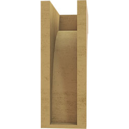 Ekena Millwork - CORUR055X10X14HUNRCPR - Timberthane Faux Wood Corbel, Huntington Style, 5 1/2"W x 10"D x 14"H, Primed Tan