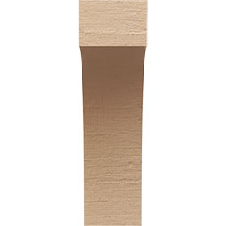 Ekena Millwork - CORUR055X10X18HUNRCPR - Timberthane Faux Wood Corbel, Huntington Style, 5 1/2"W x 10"D x 18"H, Primed Tan