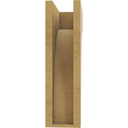 Ekena Millwork - CORUR055X10X18HUNRCPR - Timberthane Faux Wood Corbel, Huntington Style, 5 1/2"W x 10"D x 18"H, Primed Tan