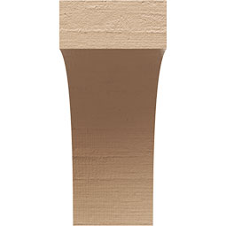 Ekena Millwork - CORUR055X12X12HUNRCPR - Timberthane Faux Wood Corbel, Huntington Style, 5 1/2"W x 12"D x 12"H, Primed Tan