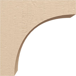 Ekena Millwork - CORUR055X12X12HUNRCPR - Timberthane Faux Wood Corbel, Huntington Style, 5 1/2"W x 12"D x 12"H, Primed Tan