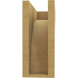 Ekena Millwork - CORUR055X12X12HUNRCPR - Timberthane Faux Wood Corbel, Huntington Style, 5 1/2"W x 12"D x 12"H, Primed Tan