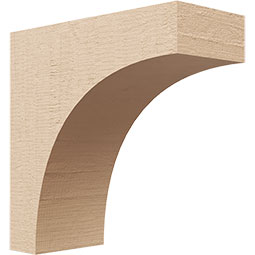Ekena Millwork - CORUR055X12X12HUNRCPR - Timberthane Faux Wood Corbel, Huntington Style, 5 1/2"W x 12"D x 12"H, Primed Tan