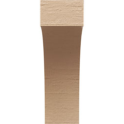 Ekena Millwork - CORUR055X12X16HUNRCPR - Timberthane Faux Wood Corbel, Huntington Style, 5 1/2"W x 12"D x 16"H, Primed Tan