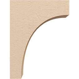 Ekena Millwork - CORUR055X12X16HUNRCPR - Timberthane Faux Wood Corbel, Huntington Style, 5 1/2"W x 12"D x 16"H, Primed Tan