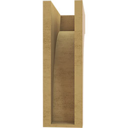 Ekena Millwork - CORUR055X12X16HUNRCPR - Timberthane Faux Wood Corbel, Huntington Style, 5 1/2"W x 12"D x 16"H, Primed Tan