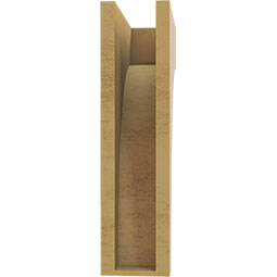Ekena Millwork - CORUR055X12X20HUNRCPR - Timberthane Faux Wood Corbel, Huntington Style, 5 1/2"W x 12"D x 20"H, Primed Tan