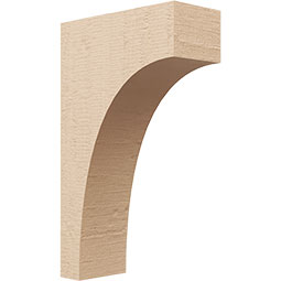 Ekena Millwork - CORUR055X12X20HUNRCPR - Timberthane Faux Wood Corbel, Huntington Style, 5 1/2"W x 12"D x 20"H, Primed Tan