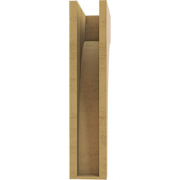 Ekena Millwork - CORUR055X12X24HUNRCPR - Timberthane Faux Wood Corbel, Huntington Style, 5 1/2"W x 12"D x 24"H, Primed Tan