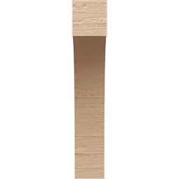 Ekena Millwork - CORUR055X12X28HUNRCPR - Timberthane Faux Wood Corbel, Huntington Style, 5 1/2"W x 12"D x 28"H, Primed Tan
