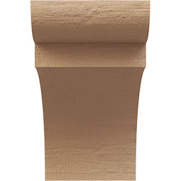 Ekena Millwork - CORUR035X06X06YORRCPR - Timberthane Faux Wood Corbel, Yorktown Style, 3 1/2"W x 6"D x 6"H, Primed Tan