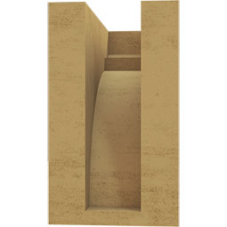 Ekena Millwork - CORUR035X06X06YORRCPR - Timberthane Faux Wood Corbel, Yorktown Style, 3 1/2"W x 6"D x 6"H, Primed Tan