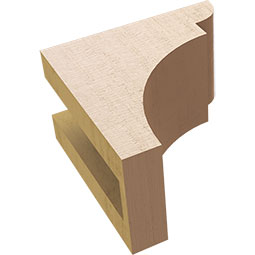 Ekena Millwork - CORUR035X06X06YORRCPR - Timberthane Faux Wood Corbel, Yorktown Style, 3 1/2"W x 6"D x 6"H, Primed Tan