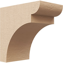 Ekena Millwork - CORUR035X06X06YORRCPR - Timberthane Faux Wood Corbel, Yorktown Style, 3 1/2"W x 6"D x 6"H, Primed Tan