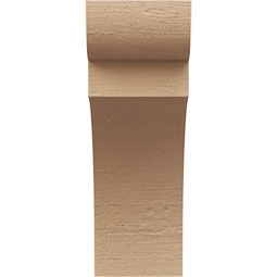 Ekena Millwork - CORUR035X06X10YORRCPR - Timberthane Faux Wood Corbel, Yorktown Style, 3 1/2"W x 6"D x 10"H, Primed Tan