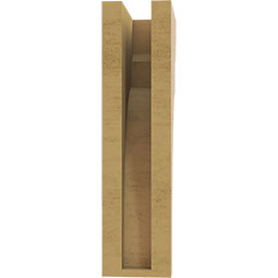 Ekena Millwork - CORUR035X06X14YORRCPR - Timberthane Faux Wood Corbel, Yorktown Style, 3 1/2"W x 6"D x 14"H, Primed Tan