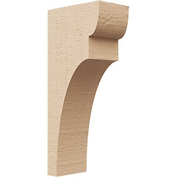 Ekena Millwork - CORUR035X06X14YORRCPR - Timberthane Faux Wood Corbel, Yorktown Style, 3 1/2"W x 6"D x 14"H, Primed Tan