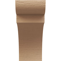 Ekena Millwork - CORUR035X08X08YORRCPR - Timberthane Faux Wood Corbel, Yorktown Style, 3 1/2"W x 8"D x 8"H, Primed Tan