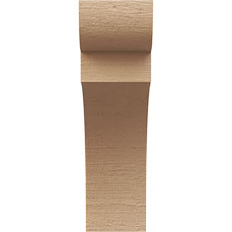 Ekena Millwork - CORUR035X08X12YORRCPR - Timberthane Faux Wood Corbel, Yorktown Style, 3 1/2"W x 8"D x 12"H, Primed Tan