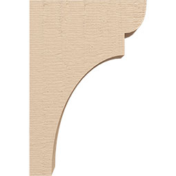 Ekena Millwork - CORUR035X08X12YORRCPR - Timberthane Faux Wood Corbel, Yorktown Style, 3 1/2"W x 8"D x 12"H, Primed Tan