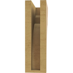 Ekena Millwork - CORUR035X08X12YORRCPR - Timberthane Faux Wood Corbel, Yorktown Style, 3 1/2"W x 8"D x 12"H, Primed Tan