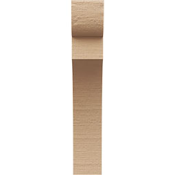 Ekena Millwork - CORUR035X08X20YORRCPR - Timberthane Faux Wood Corbel, Yorktown Style, 3 1/2"W x 8"D x 20"H, Primed Tan
