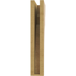 Ekena Millwork - CORUR035X08X20YORRCPR - Timberthane Faux Wood Corbel, Yorktown Style, 3 1/2"W x 8"D x 20"H, Primed Tan