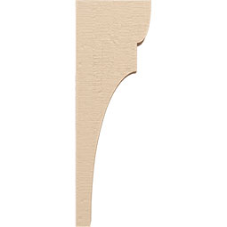 Ekena Millwork - CORUR035X08X24YORRCPR - Timberthane Faux Wood Corbel, Yorktown Style, 3 1/2"W x 8"D x 24"H, Primed Tan