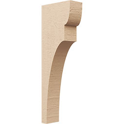Ekena Millwork - CORUR035X08X24YORRCPR - Timberthane Faux Wood Corbel, Yorktown Style, 3 1/2"W x 8"D x 24"H, Primed Tan