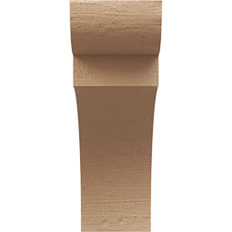 Ekena Millwork - CORUR035X10X10YORRCPR - Timberthane Faux Wood Corbel, Yorktown Style, 3 1/2"W x 10"D x 10"H, Primed Tan
