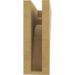 Ekena Millwork - CORUR035X10X10YORRCPR - Timberthane Faux Wood Corbel, Yorktown Style, 3 1/2"W x 10"D x 10"H, Primed Tan