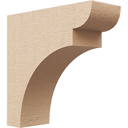 Ekena Millwork - CORUR035X10X10YORRCPR - Timberthane Faux Wood Corbel, Yorktown Style, 3 1/2"W x 10"D x 10"H, Primed Tan