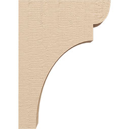 Ekena Millwork - CORUR035X10X14YORRCPR - Timberthane Faux Wood Corbel, Yorktown Style, 3 1/2"W x 10"D x 14"H, Primed Tan