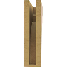 Ekena Millwork - CORUR035X10X14YORRCPR - Timberthane Faux Wood Corbel, Yorktown Style, 3 1/2"W x 10"D x 14"H, Primed Tan
