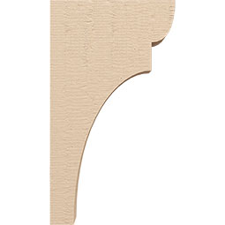 Ekena Millwork - CORUR035X10X18YORRCPR - Timberthane Faux Wood Corbel, Yorktown Style, 3 1/2"W x 10"D x 18"H, Primed Tan